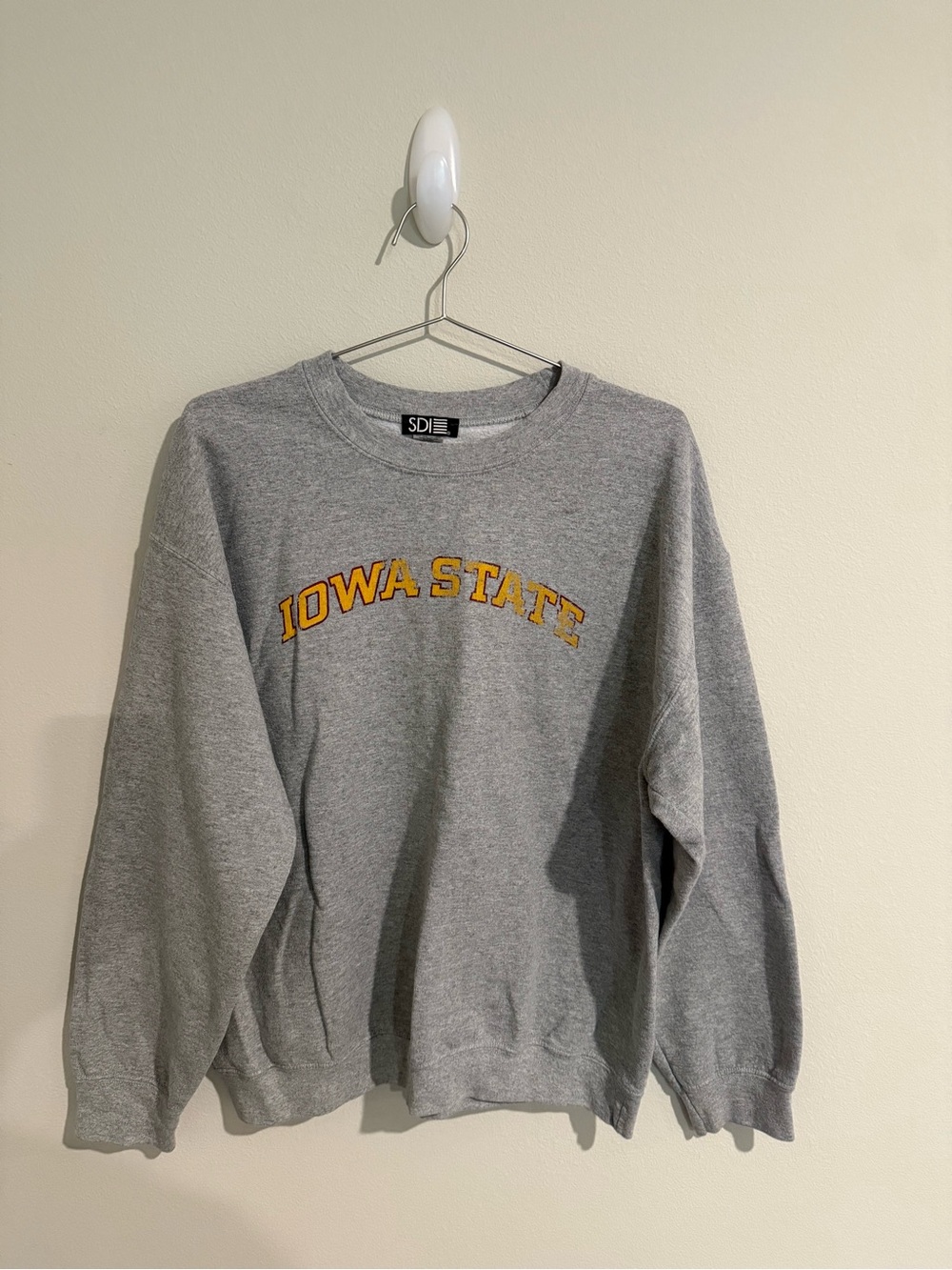 SDI Gray Iowa State Pullover Sweatshirt with Gold Embroidered Logo